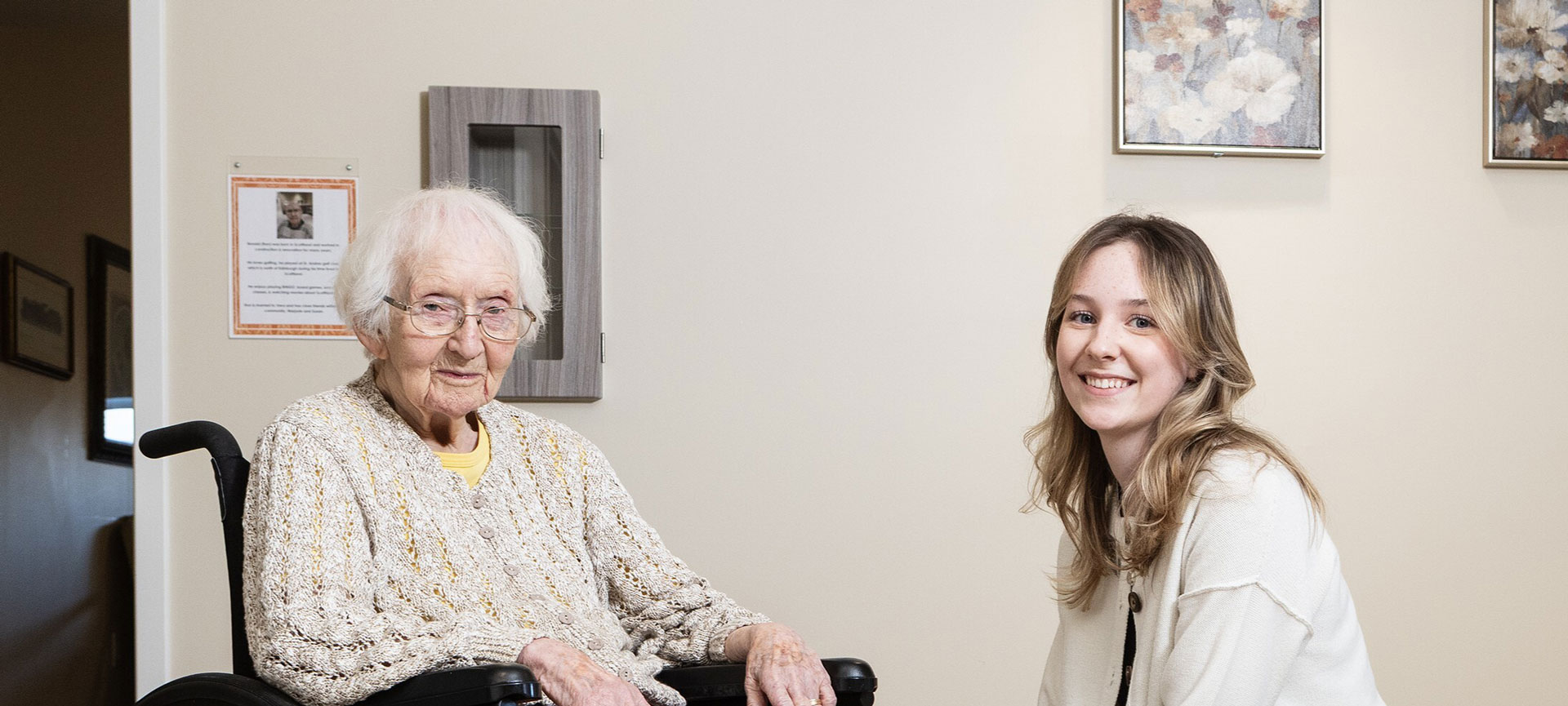 smiling team member and resident